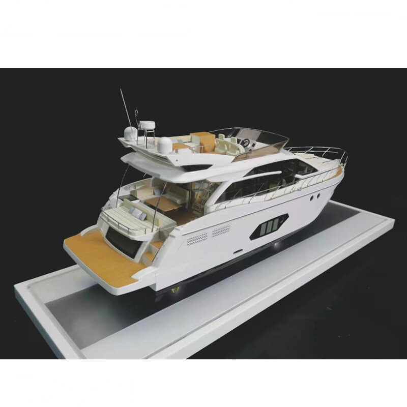 Modelo de barco de yate de lujo, 60cm, modelo de barco, decoración exquisita, adornos, regalo