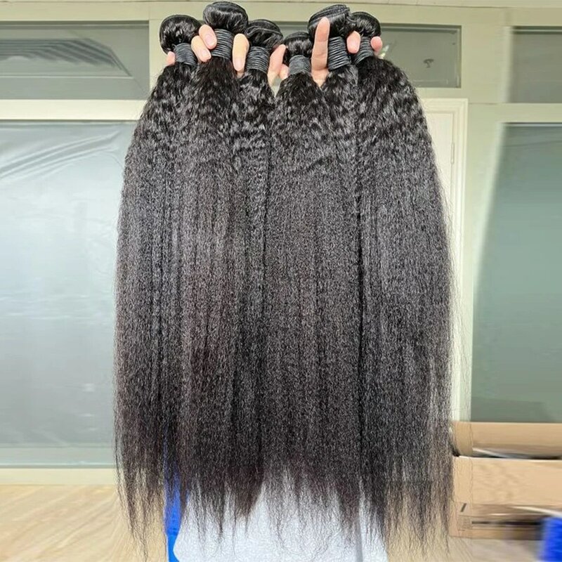وصلات شعر ريمي برازيلي للنساء ، شعر بشري ، خصلات مستقيمة غريبة ، 30 بوصة ، 32 بوصة