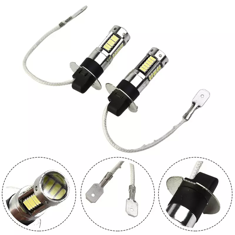 Parts Fog Light Super Bright 6000K White Accessory Canbus Conversion DC 12V-24V Kit Replacement 1800LM Durable