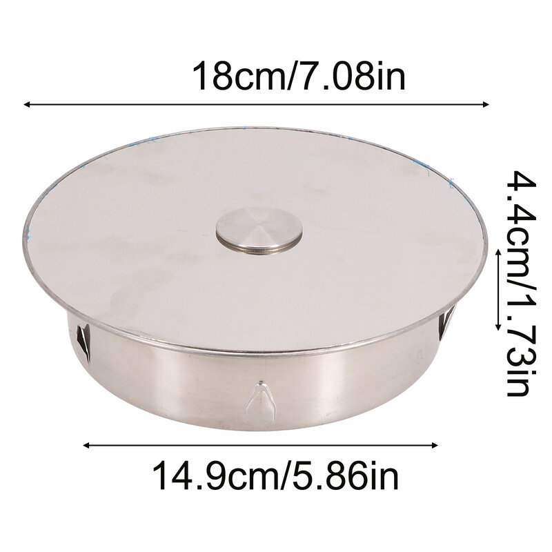 Odor Inhibition Chimney Cover  Durable Stainless Steel Material  Heat Protection  Ground Diameter 14 9cm 1 Piece