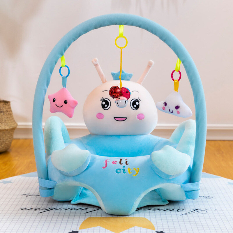 Bébé apprenant à s'asseoir sur le canapé, siège de dessin animé confortable, jouets en peluche créatifs pour enfants