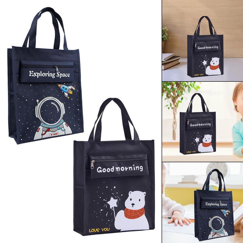 Adorable Kids Tote Bag Daily Groceries Bags Top Handle Heavy Duty for Kids