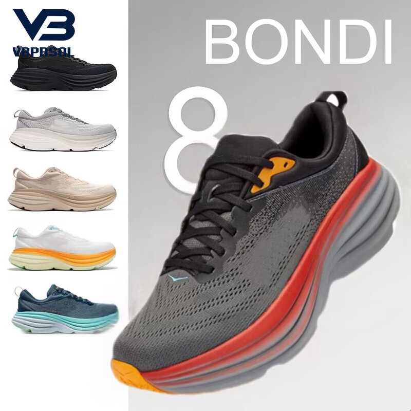 VBPBLOY-Tênis Bondi 8 para mulheres e homens, tênis esportivos absorventes de choque, explosões clássicas, confortáveis e casuais