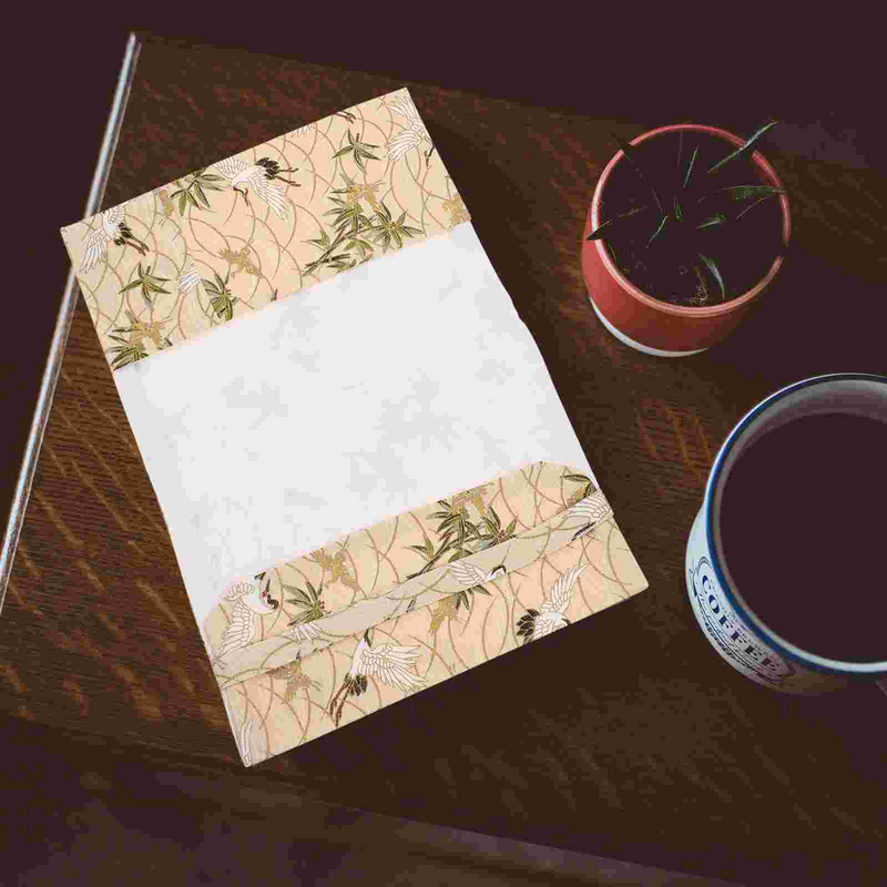 Регулируемый Чехол-книжка A5, декоративный защитный чехол-книжка с рисунком журавлей, тканевый чехол-книжка ручной работы, книжка с аккаунтом