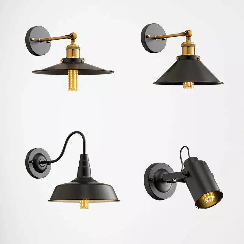Retro With switch  Wall Lamp Vintage Industrial Wall Lamps Iron Loft Sconce Wall Lights Bedroom Lamp Bar Cafe Home Decor Light