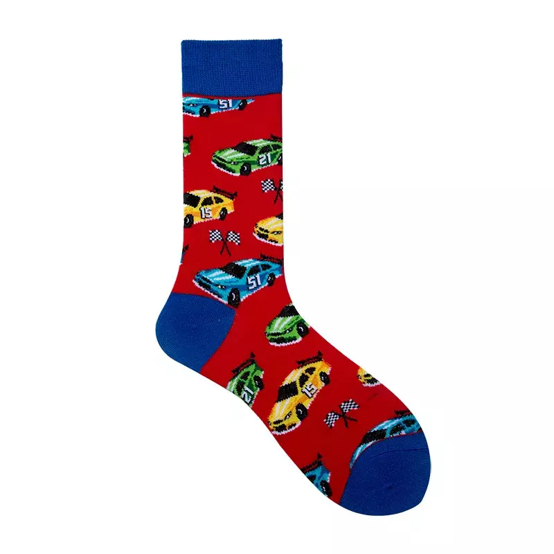 New Personality Creative Socks with Shark Beard Pattern Men's Socks Mid-to-high Tube Tide Socks Japanese Fashion