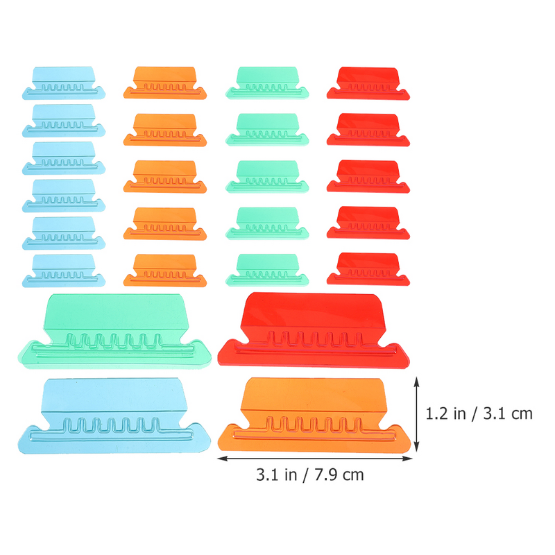 Marcadores Plásticos Coloridos para Pastas Arquivo, Etiqueta Colorida Pendurada Clipe, Marcadores Coloridos