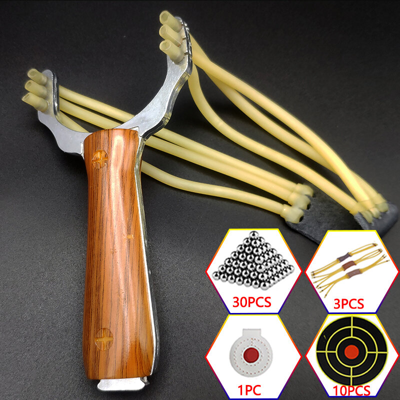 Powerful Hunting Slingshot Outdoor Alloy Shooting Sling Shot Professional Outdoor High Precision Sling Catapult ToolsTirachinas