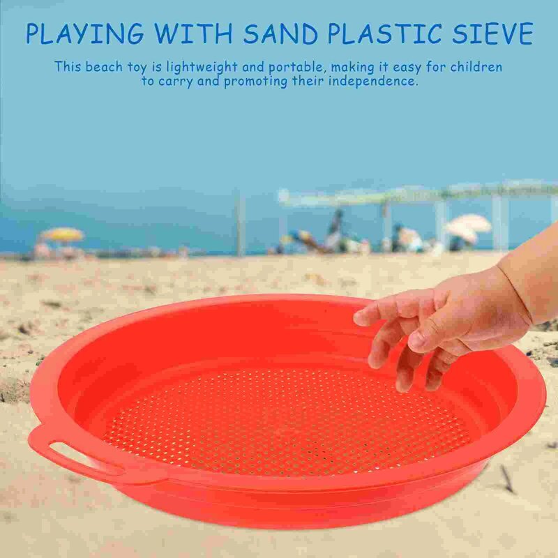 Plastikowy ekran sito piaskowe do sita plażowego dla dzieci narzędzia do zbierania muszli zabawki dla dzieci letnie owoce sitko