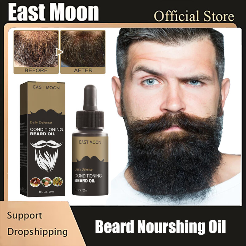 Beard Oil Moisturizing Mustaches Conditioner Oil Shine Soften Beards Strengthens Mustaches Smooth Nourishing Beard Essential Oil