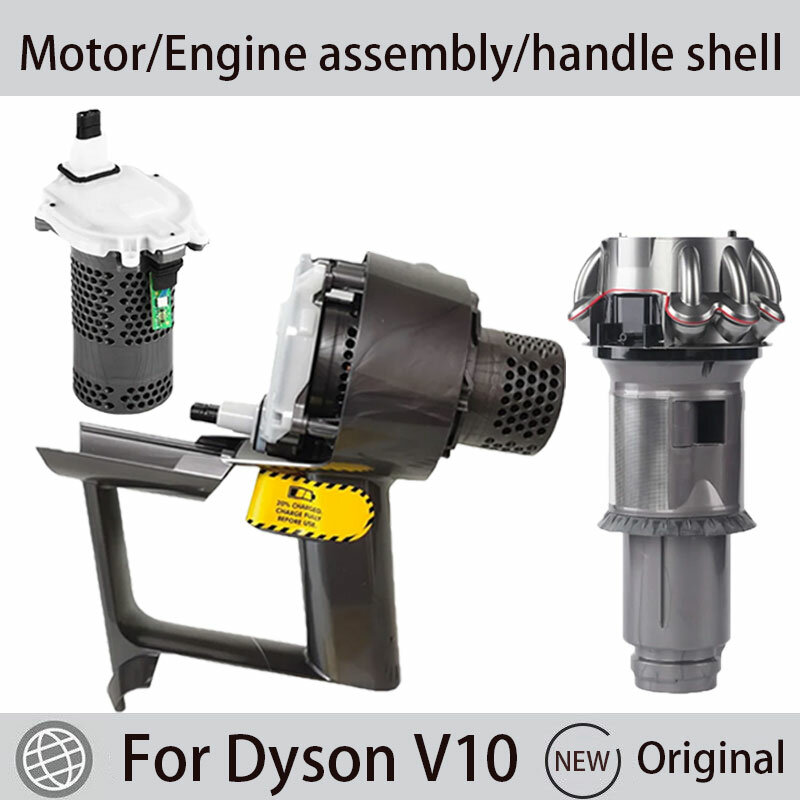 Robô Aspirador de pó peça sobresselente, Motor Head Acessórios, Montagem do motor, Handle Shell, Substituição para Dyson V10, Limpar