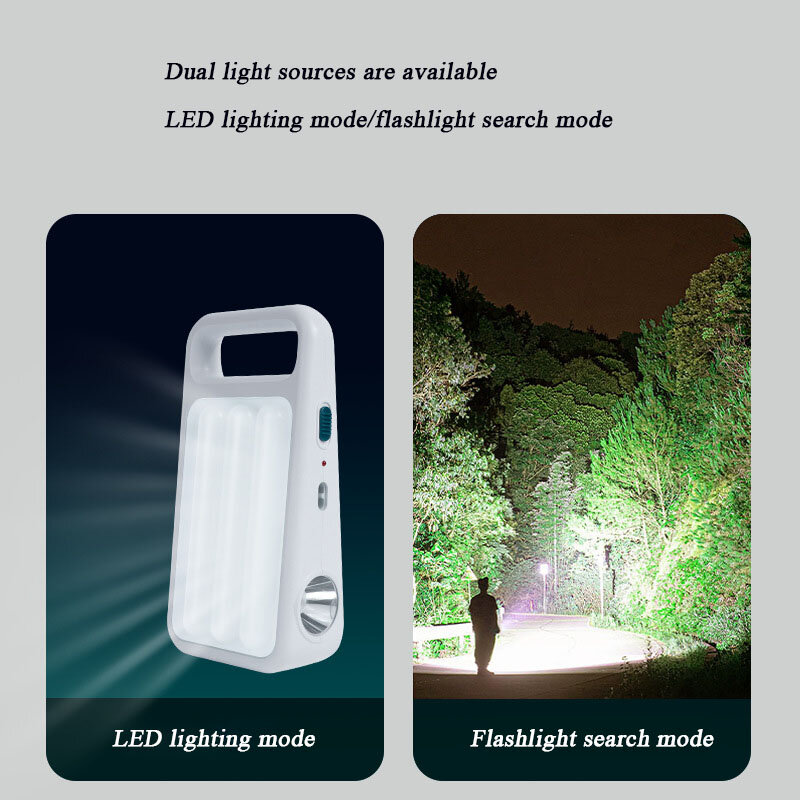 야외 LED 캠핑 조명, ABS 긴 내구성 및 방수, 휴대용 충전 램프, 정전 비상 조명