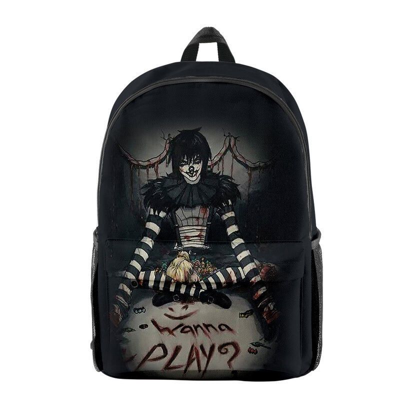 Creepypasta Merch plecak Student School Bag Unisex Zipper Daypack 2023 Casual Traval Bag torba Harajuku
