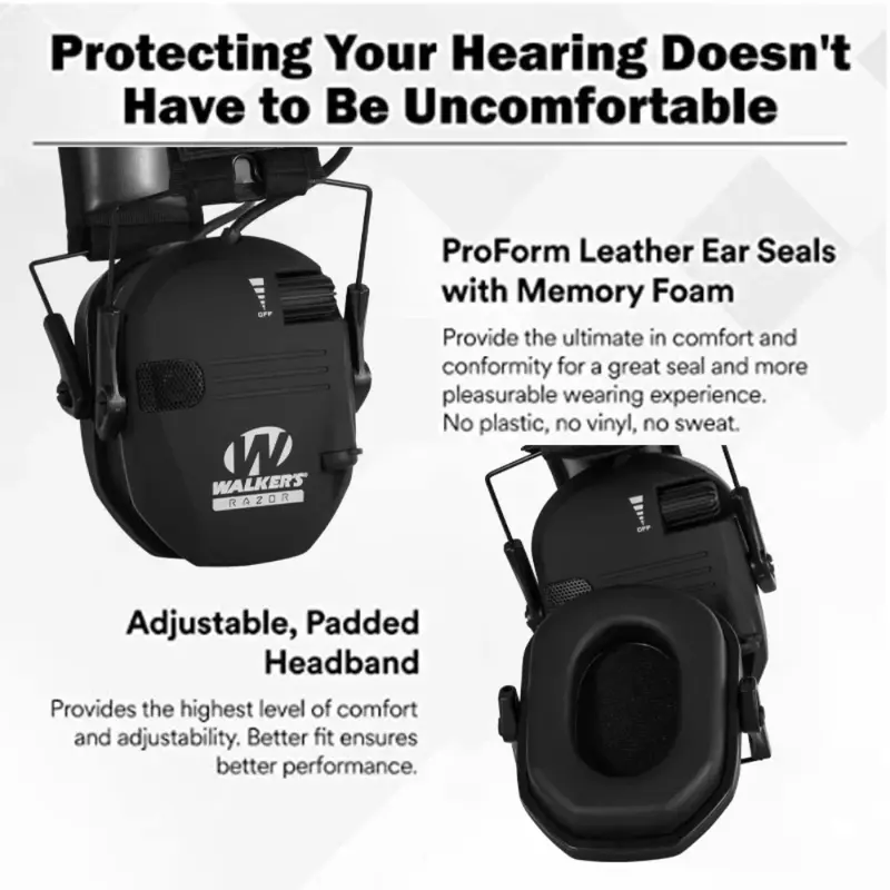 Tiro eletrônico Earmuff Walker Esporte Anti-ruído Ear Protector Amplificação de Som Tactical Ouvir Headset Protetor Headphone