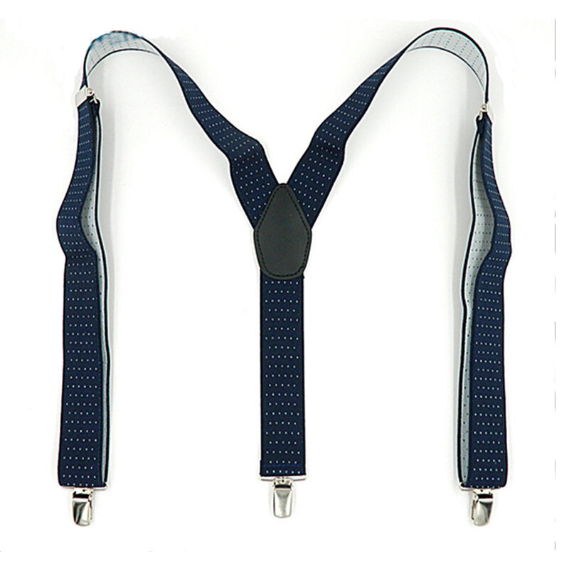 2023 kawat gigi Pria suspender untuk wanita Jeans celana panjang dengan Clip-on kawat gigi elastis suspender hitam putih pakaian aksesoris