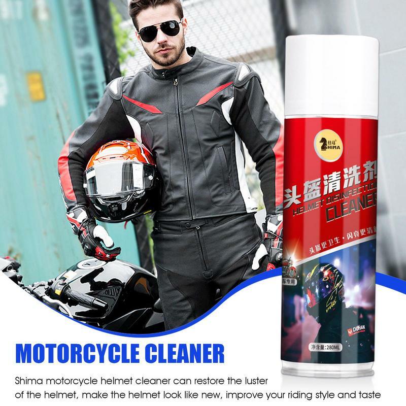 Espray para cuidado de cascos de motocicleta, desodorizador, limpiador de espuma, protector de vehículo, pulido, espuma de cuidado