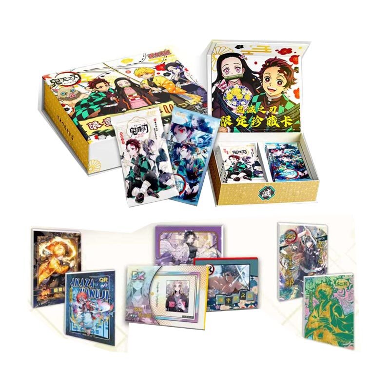 Коллекционные карточки для рассеивания демонов, радужные карточные игры, настольные игры для детей Nezuko Expert