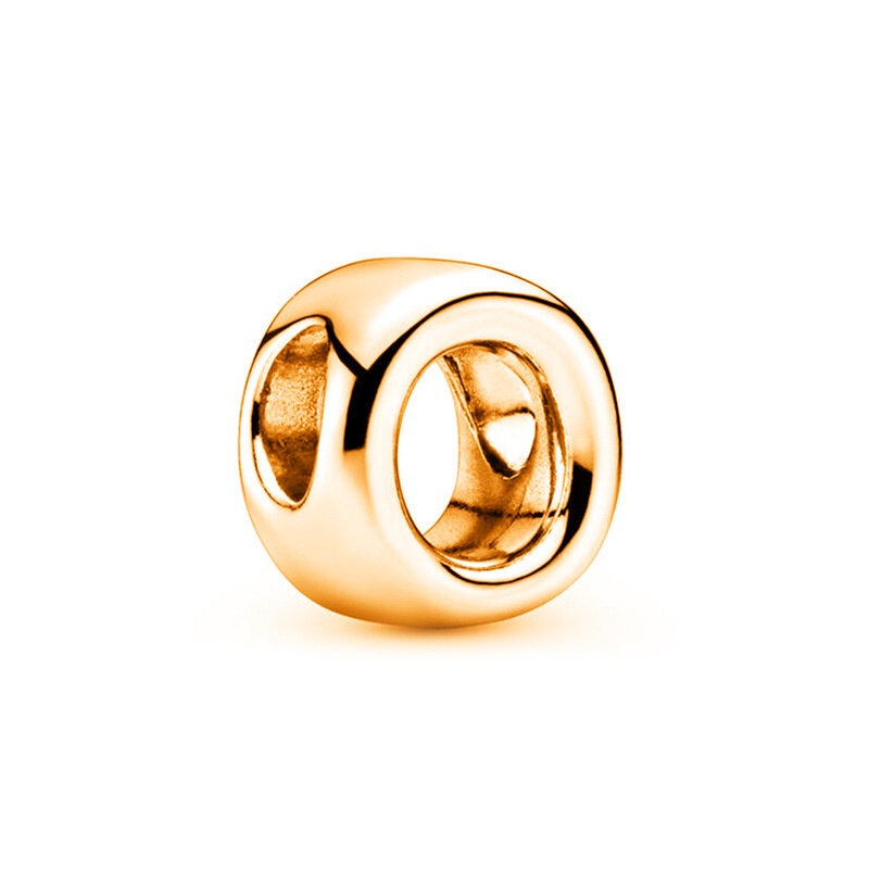 New Gold Color 26 Letter Alphabet A-Z Charm Beads Fit Original Pandora Charms Bracelet Pendant Keychain Women DIY Jewelry