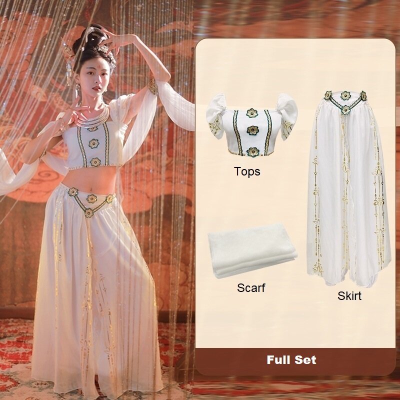Chinese Dunhuang Vliegende Dans Kostuum Apsaras Prinses Cosplay Uniform China Hanfu Klassieke Kleding Uitvoering Kostuums Jurk