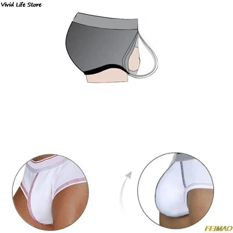 Men's Swimming Trunks Safety Coasters Sexy Delicate Underpants Sponge Pads Sponge Push-Up Swimming Accessories