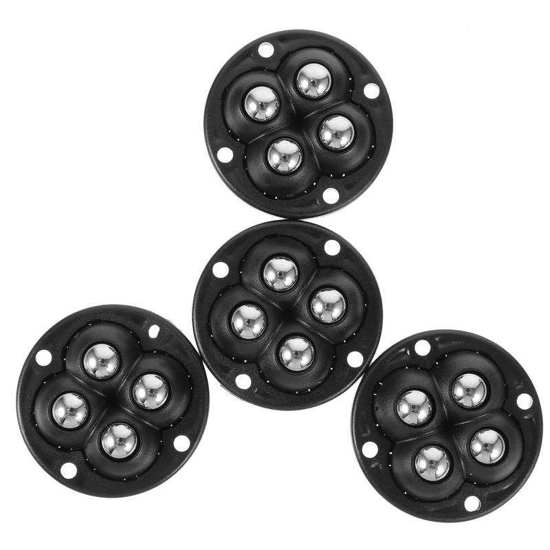 4pcs Caster Wheel 4-ball Storage Case Caster Trash Can Wheel Adhesive Caster Wheel