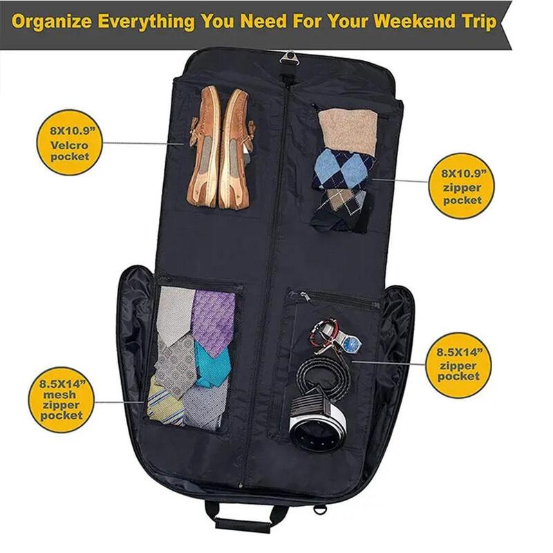 Tas pakaian portabel multifungsi, tahan air dan tahan debu, tas penutup koper, setelan Tangan bisnis penyimpanan perjalanan V5I7