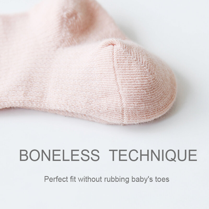 Modamama-Calcetines de malla hasta la rodilla para bebé, medias de encaje antimosquitos, de tubo largo de algodón suave para recién nacido, de verano