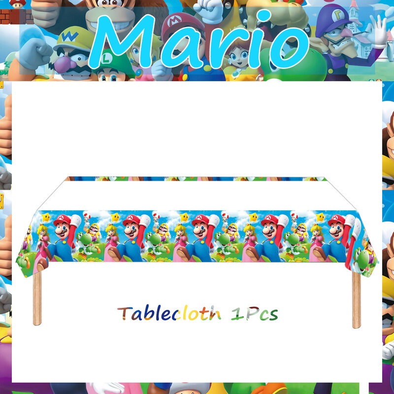 Infantil Mario Bros Material para Festa, Decoração de Festa de Aniversário, Acessórios de Mesa, Placa Banner, Presente Festivo Brinquedo, Favores Menino