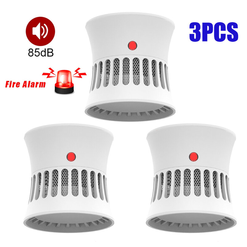 CPVAN Fire Alarm 85db Sound Independent Smoke Detector Home Security System Smokehouse Firefighter Protection Smoke Alarm Sensor