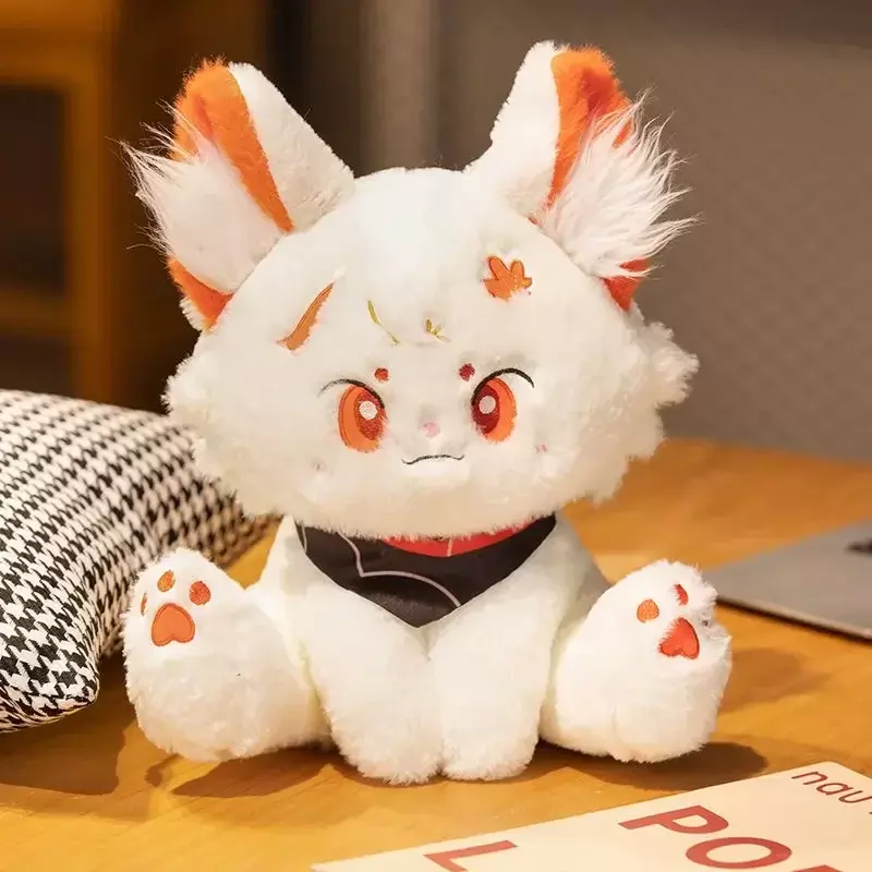 Boneka Plush Cosplay Anime kaedara Kazuha kucing mainan bantal boneka hewan peliharaan Impact Genshin 32cm hadiah ulang tahun Natal