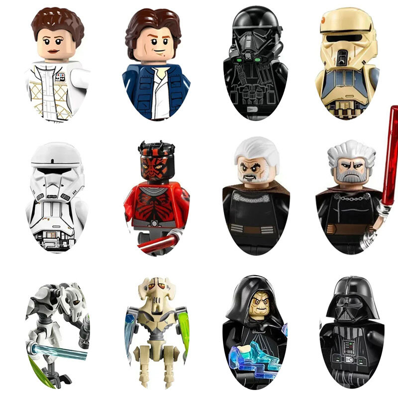 Figuras de minirobot de Star Wars para niños, juguete de bloques de construcción, regalo de cumpleaños, PG630-PG633, PG644, PG645, PG760