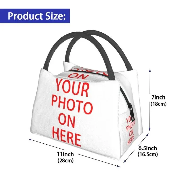 Индивидуальная дизайнерская изолированная сумка для завтрака для женщин, многоразовая Термосумка с принтом логотипа для офиса, работы, школы