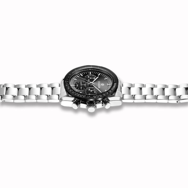 OGEDA-reloj de cuarzo automático para hombre, cronógrafo de negocios, deportivo, resistente al agua, 3bar, 2024