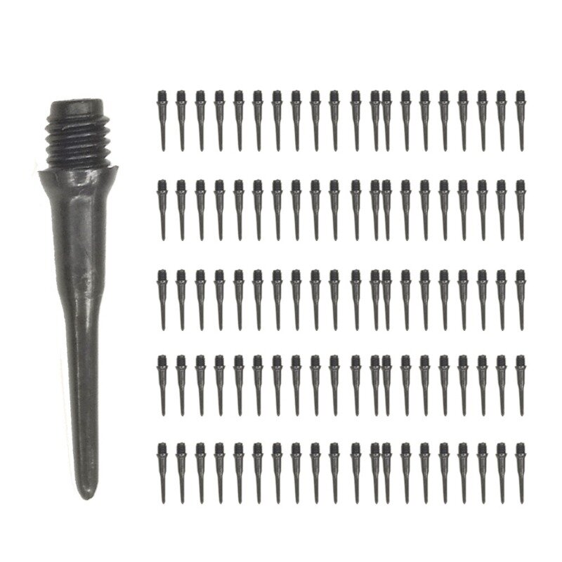 Hot Sale 100PCS 27mm Black Darts Shafts Soft Tips Pipe Professional Plastic Thread Replacement Gadgets Dart Gaming Accessories
