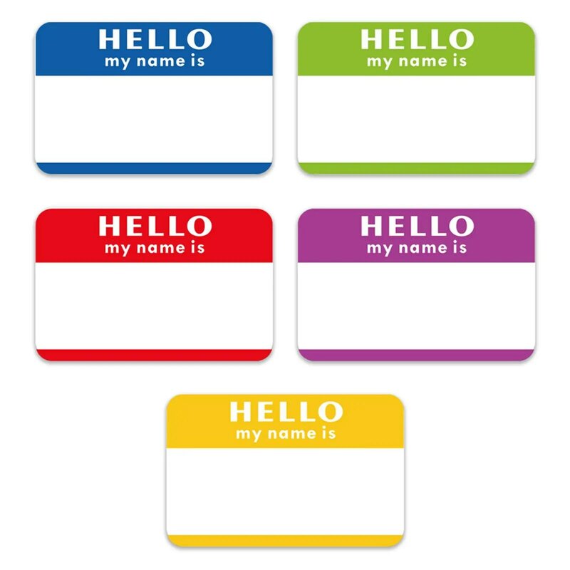 Sticky Name Tags para sala de aula, Etiquetas adesivos, Papelaria Artesanato, Vestuário Desk