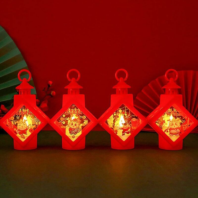 Oświetlona wiosenna latarnia wiatrowa świecąca nowe do zawieszenia rok dekoracja stołu lampa chińska LED