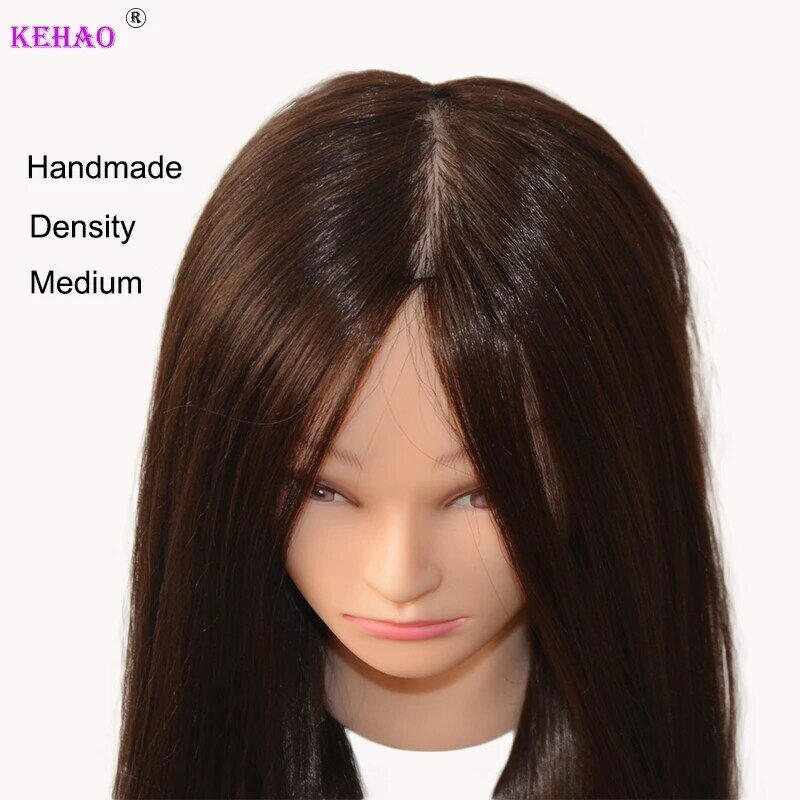 85% kepala boneka rambut asli untuk gaya rambut Kit kepala latihan profesional manekin hiasan kepala untuk latihan meluruskan besi keriting panas