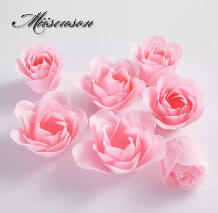 81ชิ้น/ล็อต Rose Bath Body ดอกไม้สบู่หอม Rose Flower Essential แต่งงานแม่ของขวัญวันวาเลนไทน์ดอกไม้