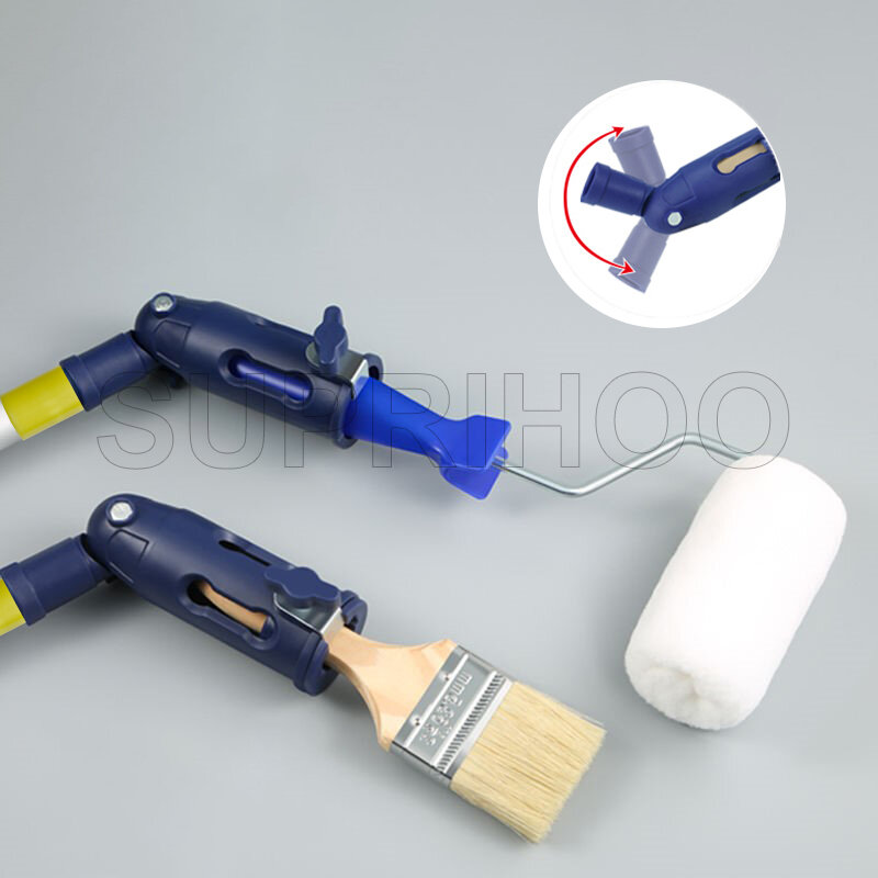 Souprihoo-herramientas de bricolaje para paneles de yeso, herramienta de pintura de pared, adaptador de agarre, pinza con varilla de extensión Adaptable Universal para herramientas de mango