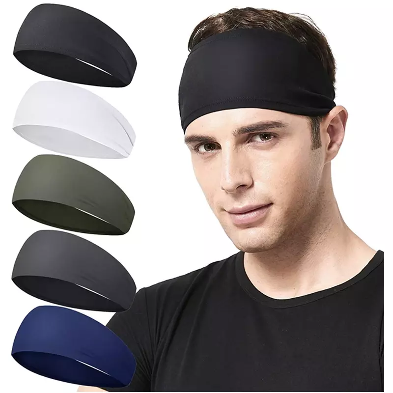 Männer Frauen Sport Stirnband Schweiß band Stretch elastische Fitness Fitness Laufen Yoga Headwrap atmungsaktive schnell trocknende saugfähige Haar bänder