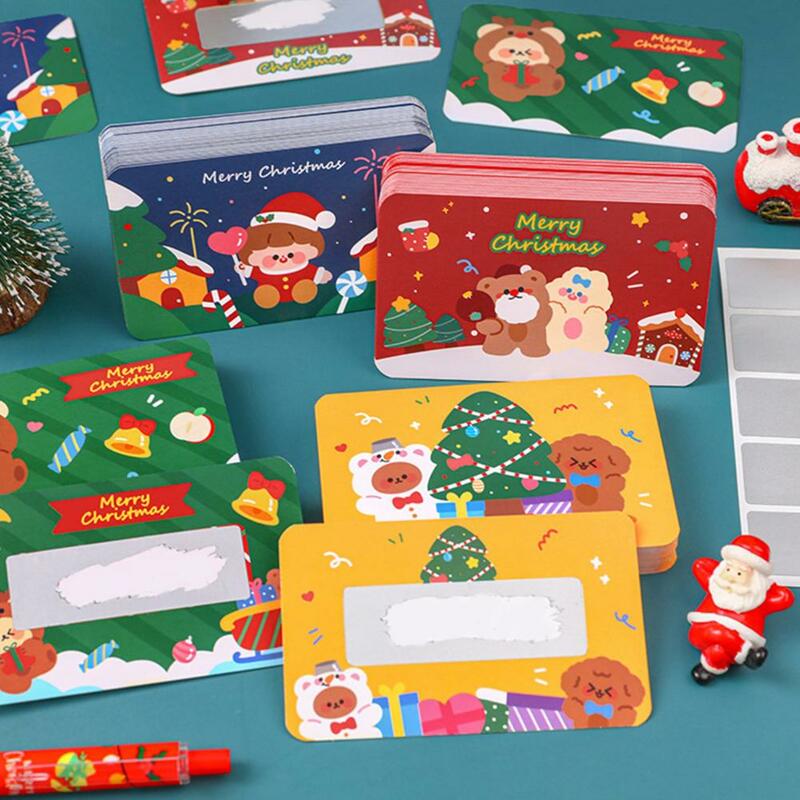 파티 게임 카드 냄새 없음 크리스마스 보상 카드 잼 종이 장식 필름 코팅 스티커 포함, 좋은 스크래치 오프 파티 게임 카드