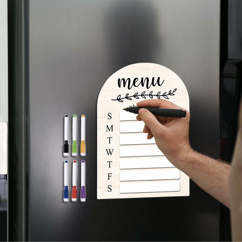 Chores List Board Erasable Wooden Board With 6 Pens Environmentally Friendly Dry Erase Boards For Plan Mood Suggestion Tasks