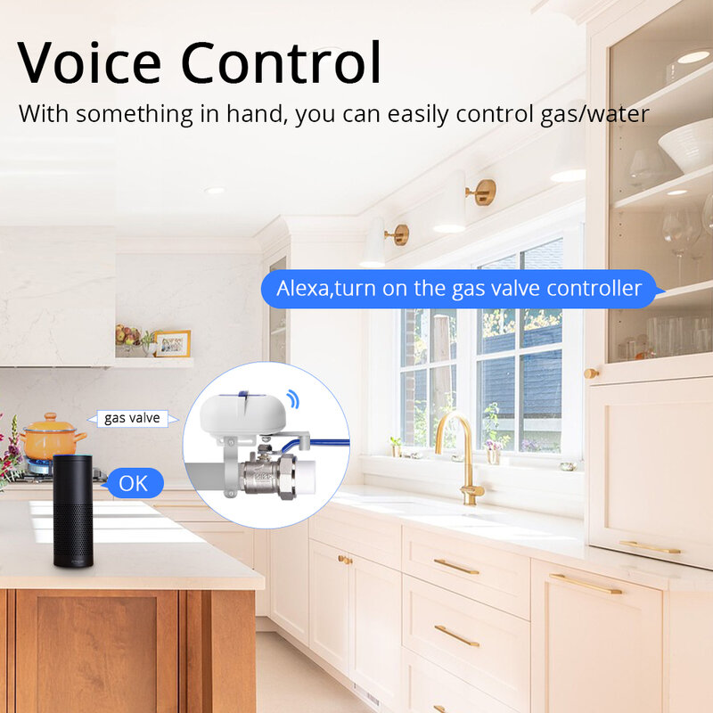 Tuya Smart Zigbee Water Gas Pipeline telecomando valvola spegnimento Timer acqua Smart Life APP Alexa Google Home controllo vocale