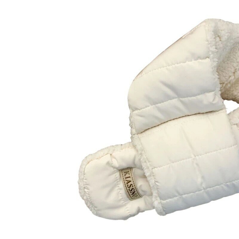 Cachecol confortável para crianças, cachecol cor sólida, inverno, cruz, durável, lã cordeiro, cachecol versátil para e