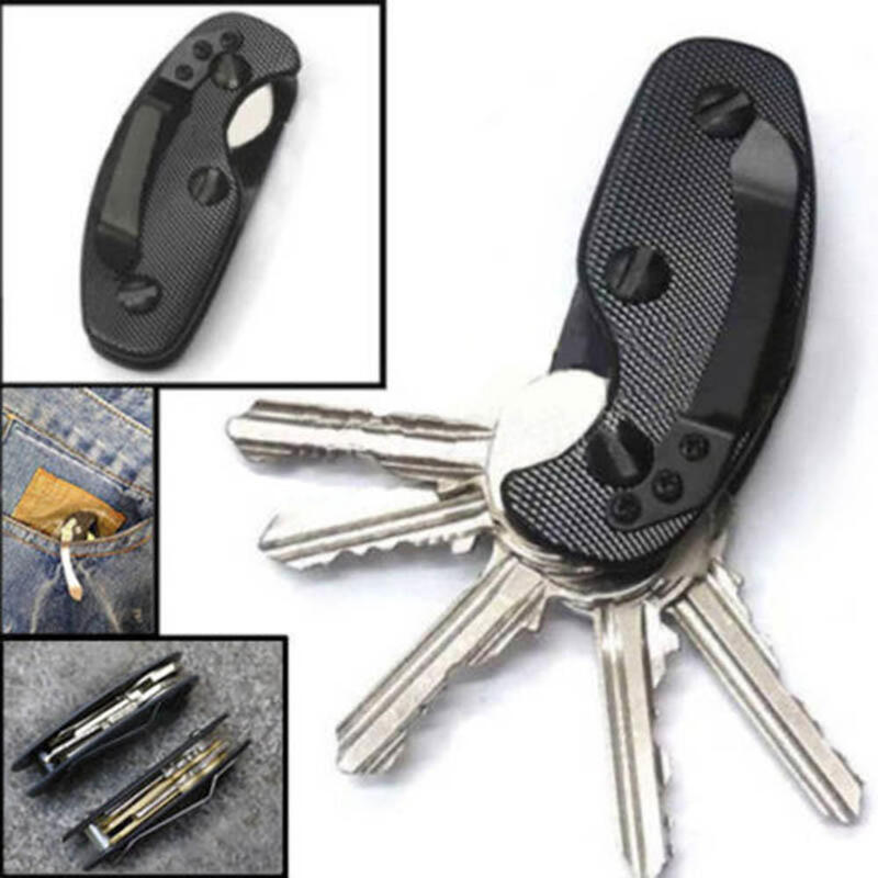 Klucz luksusowy samochód aluminiowy uchwyt na klucze do kluczy obudowa breloczka do kluczy kieszonkowe narzędzia Organizer do kluczy etui futerał na klucze zaczep do klucza