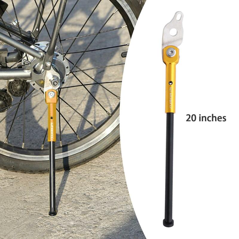 Pata de cabra antideslizante para bicicleta, soporte de estacionamiento de aleación ajustable, proporciona estabilidad para la longitud de la bicicleta