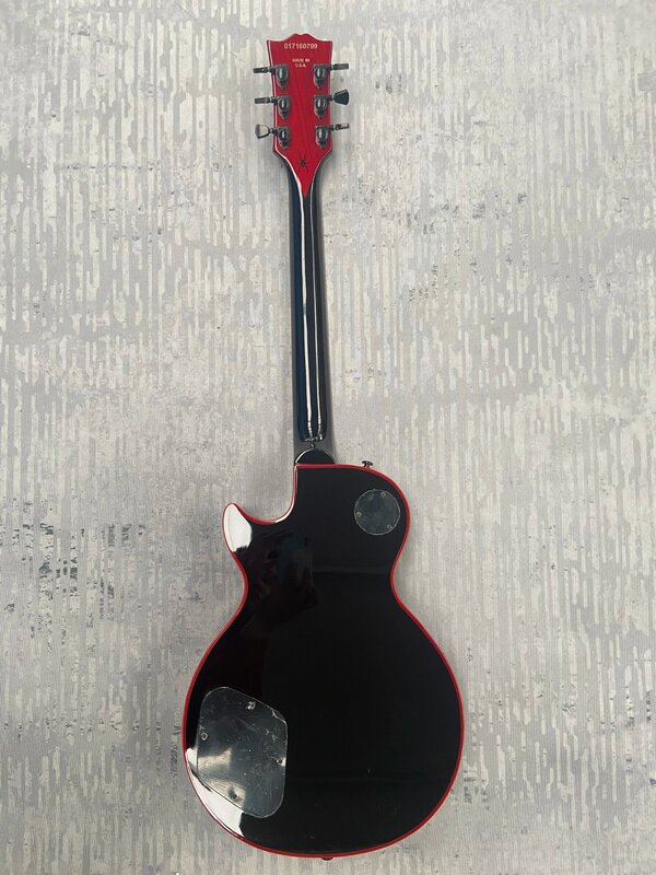 E-Gitarre, haben gib $ auf Logo, großes rotes Muster furnier, rotes Logo rotes Mosaik, hergestellt in China .. Mahagoni Körper, kostenloser Versand