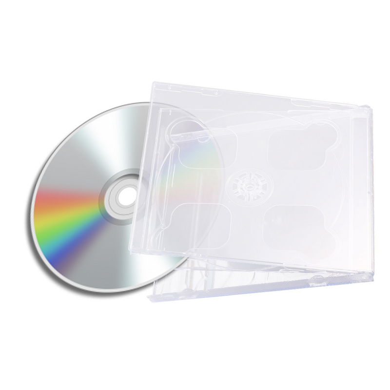 Custodia per gioielli Dual CD da 5 pezzi con vassoio trasparente assemblato custodia per DVD sostitutiva trasparente vuota Standard custodia per CD portatile