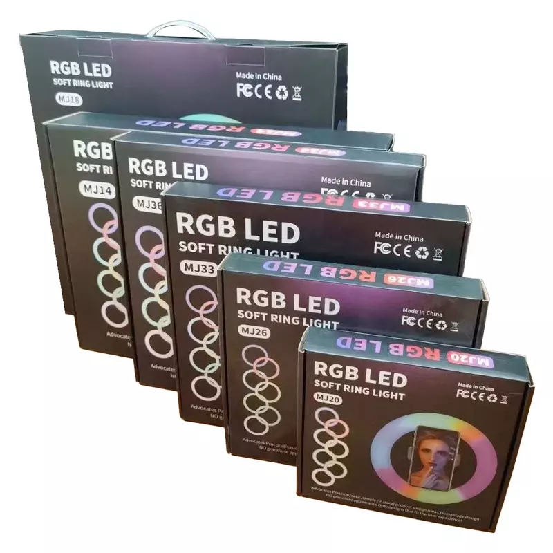 RGBデスクトップ詰め替えライト、ファントビアンビエントライト、ビューティーBluetooth、セルフィーライブブラケット、LEDリングライト、新品