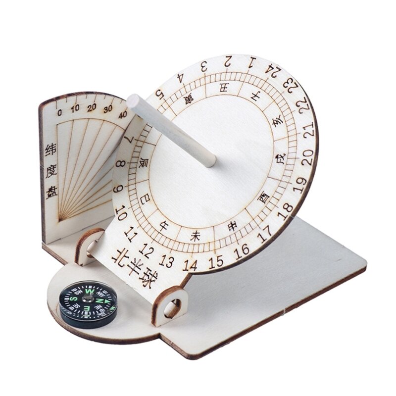Model równikowy drewniany Model naukowy zegarek DIY modele ozdoby na biurko zabawki edukacyjne dla szkoły